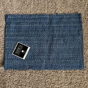 Trends Collections Placemats 100% Cotton Woven Blue White - Set of Four NWT